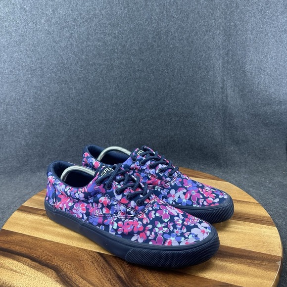 Sperry Top Sider Floral Sneakers Multicolored Canvas Lace Up STS23828 Mens 11 - Picture 2 of 10
